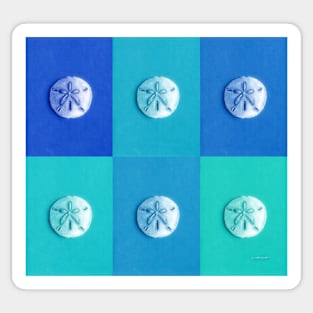 Sand Dollars - Multicolored Blue-Greens Sticker